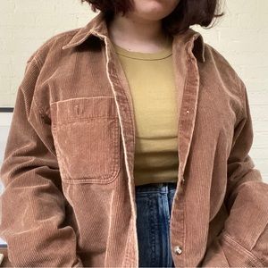 Brown oversized corduroy jacket